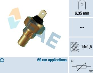 FAE 31460 - Sensore, Temperatura refrigerante autozon.pro