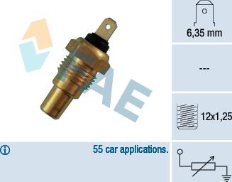 FAE 31580 - Sensore, Temperatura refrigerante autozon.pro