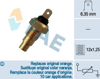 FAE 31520 - Sensore, Temperatura refrigerante autozon.pro