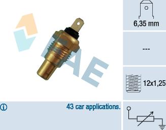 FAE 31650 - Sensore, Temperatura refrigerante autozon.pro