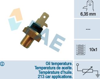 FAE 31610 - Sensore, Temperatura olio autozon.pro