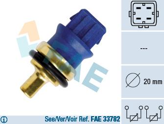 FAE 33780 - Sensore, Temperatura refrigerante autozon.pro