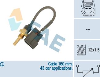 FAE 32425 - Sensore, Temperatura refrigerante autozon.pro