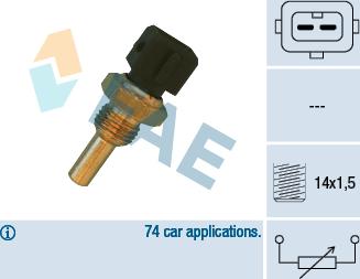 FAE 32560 - Sensore, Temperatura refrigerante autozon.pro