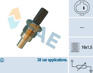 FAE 32640 - Sensore, Temperatura refrigerante autozon.pro