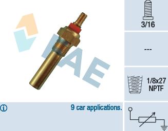 FAE 32300 - Sensore, Temperatura refrigerante autozon.pro