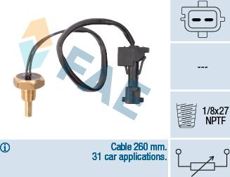 FAE 32741 - Sensore, Temperatura refrigerante autozon.pro