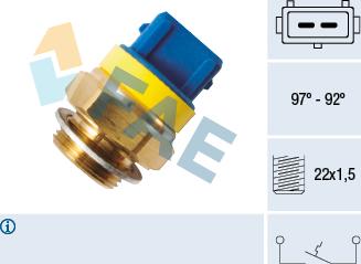 FAE 37580 - Termocontatto, Ventola radiatore autozon.pro