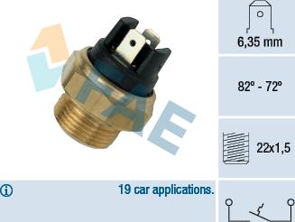 FAE 37380 - Termocontatto, Ventola radiatore autozon.pro