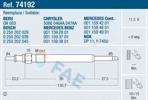 FAE 74192 - Candeletta autozon.pro