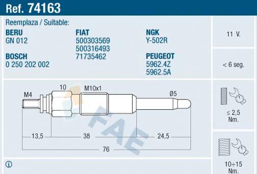 FAE 74163 - Candeletta autozon.pro