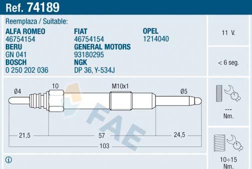 FAE 74189 - Candeletta autozon.pro