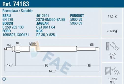 FAE 74183 - Candeletta autozon.pro