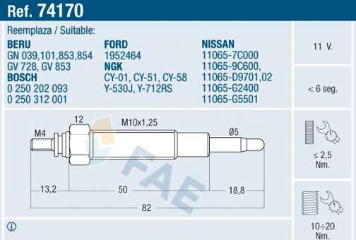 FAE 74170 - Candeletta autozon.pro