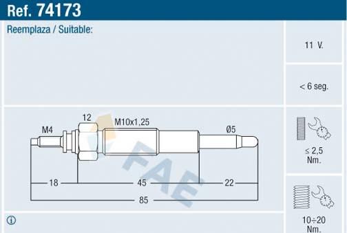 FAE 74173 - Candeletta autozon.pro