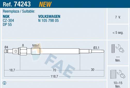 FAE 74243 - Candeletta autozon.pro