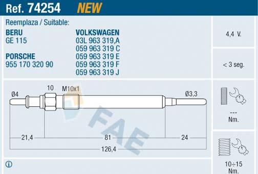 FAE 74254 - Candeletta autozon.pro