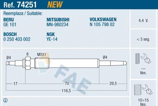 FAE 74251 - Candeletta autozon.pro