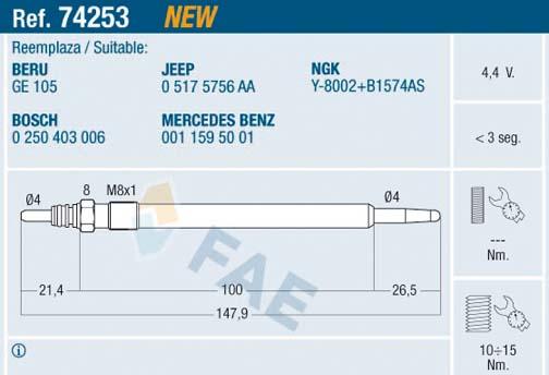 FAE 74253 - Candeletta autozon.pro