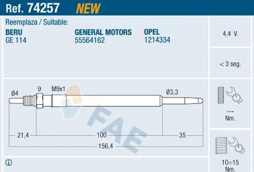 FAE 74257 - Candeletta autozon.pro