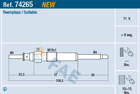 FAE 74265 - Candeletta autozon.pro