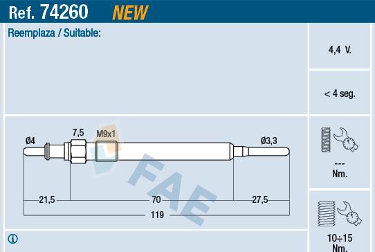 FAE 74260 - Candeletta autozon.pro