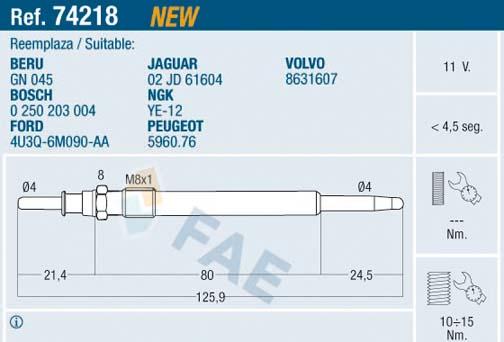 FAE 74218 - Candeletta autozon.pro