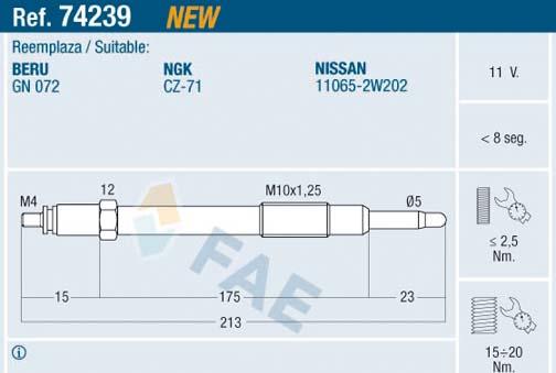 FAE 74239 - Candeletta autozon.pro