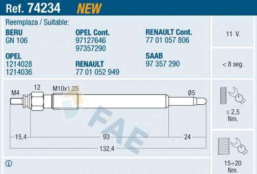 FAE 74234 - Candeletta autozon.pro