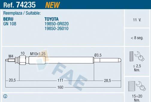 FAE 74235 - Candeletta autozon.pro