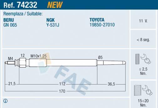 FAE 74232 - Candeletta autozon.pro