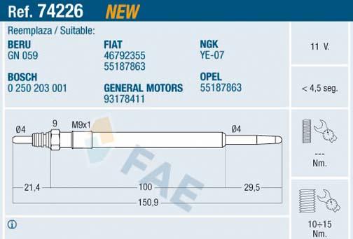 FAE 74226 - Candeletta autozon.pro