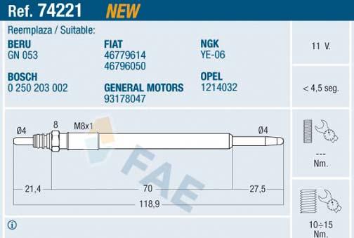 FAE 74221 - Candeletta autozon.pro