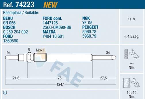 FAE 74223 - Candeletta autozon.pro