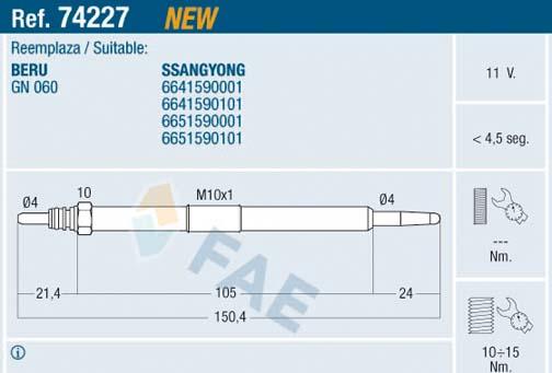 FAE 74227 - Candeletta autozon.pro