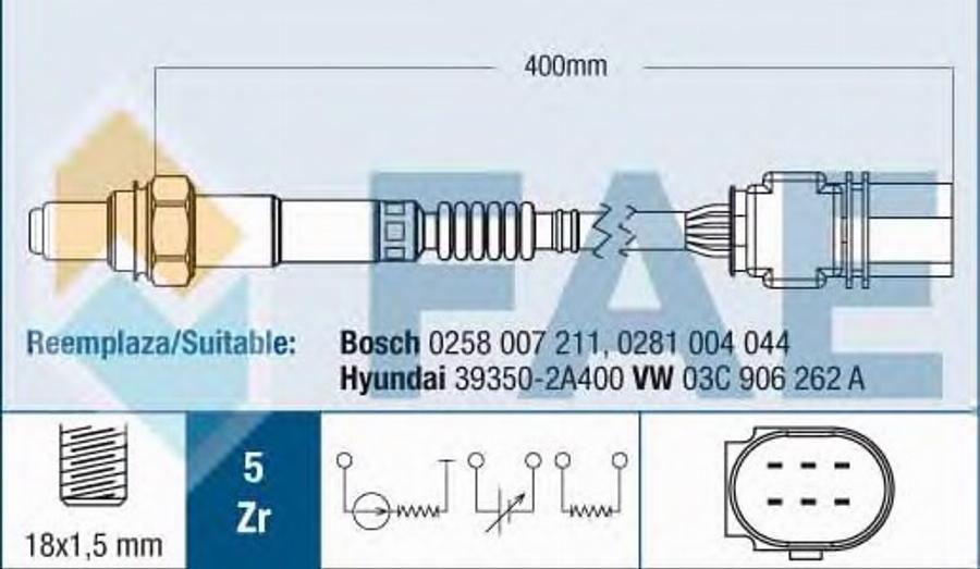 FAE 75006 - Sonda lambda autozon.pro