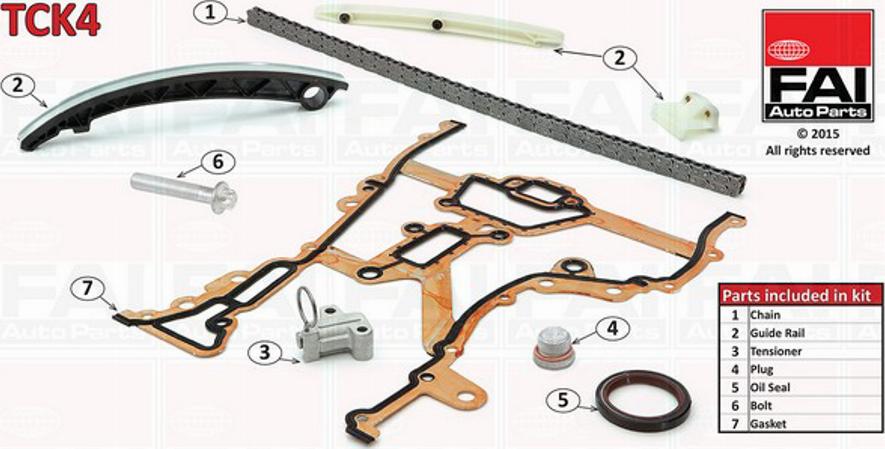 FAI TCK4 - Kit catena distribuzione autozon.pro