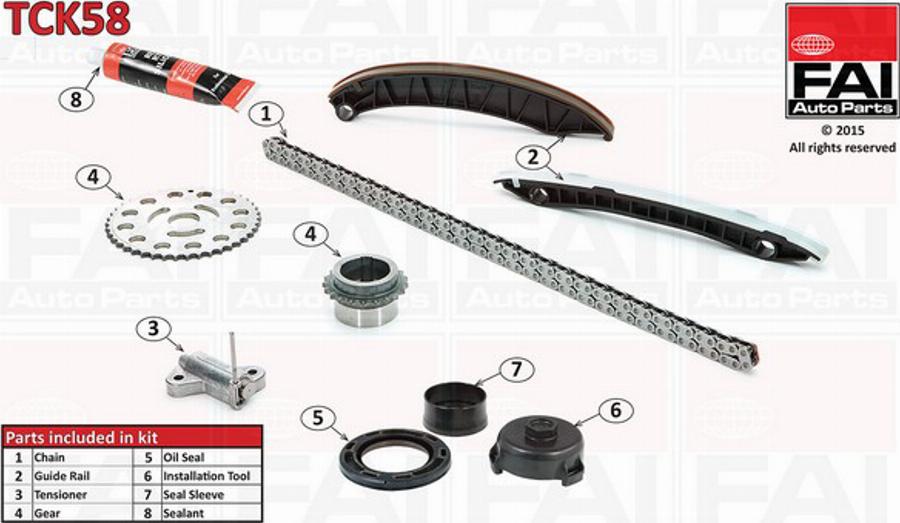 FAI TCK58 - Kit catena distribuzione autozon.pro