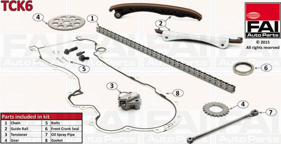 FAI TCK6 - Kit catena distribuzione autozon.pro