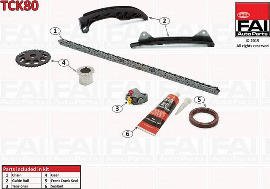 FAI TCK80 - Kit catena distribuzione autozon.pro