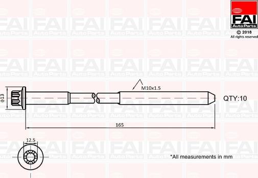 FAI AutoParts B1465 - Kit bulloni testata autozon.pro