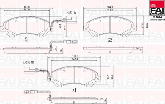 FAI AutoParts BP146 - Kit pastiglie freno, Freno a disco autozon.pro