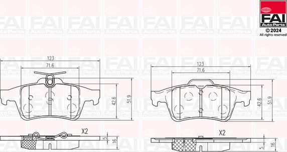 FAI AutoParts BP158 - Kit pastiglie freno, Freno a disco autozon.pro