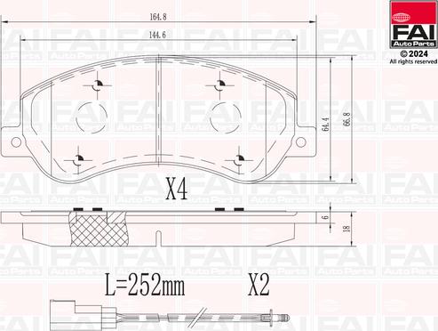 FAI AutoParts BP153 - Kit pastiglie freno, Freno a disco autozon.pro