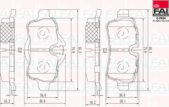 FAI AutoParts BP152 - Kit pastiglie freno, Freno a disco autozon.pro