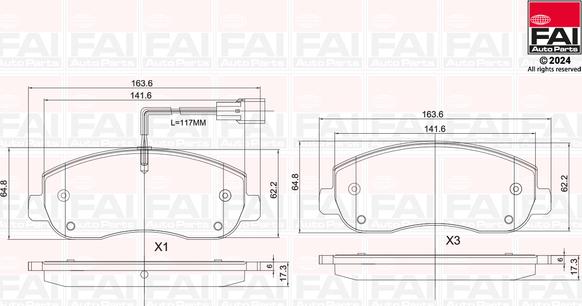 FAI AutoParts BP165 - Kit pastiglie freno, Freno a disco autozon.pro