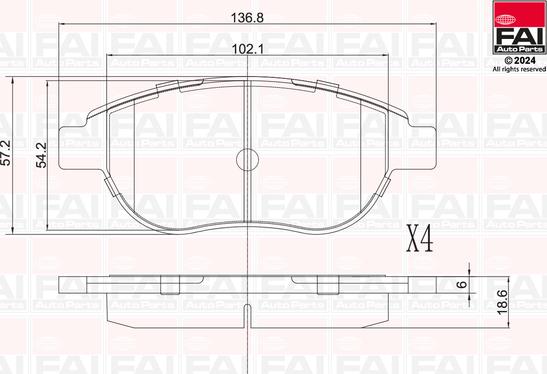 FAI AutoParts BP161 - Kit pastiglie freno, Freno a disco autozon.pro