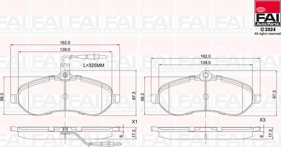 FAI AutoParts BP168 - Kit pastiglie freno, Freno a disco autozon.pro