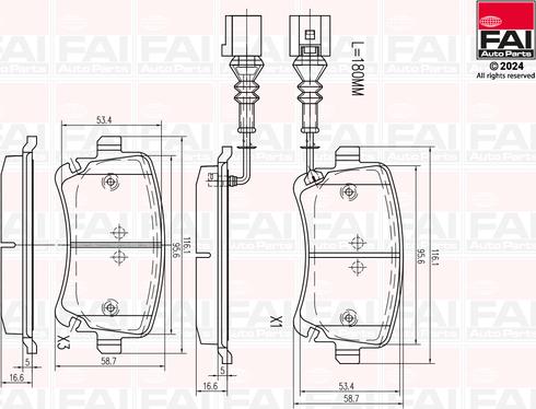 FAI AutoParts BP162 - Kit pastiglie freno, Freno a disco autozon.pro