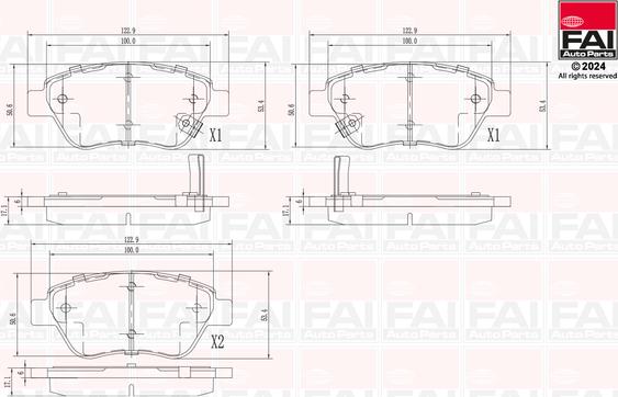 FAI AutoParts BP109 - Kit pastiglie freno, Freno a disco autozon.pro